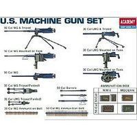 Academy WWII US Machine Gun Set (Replaces #1384) Plastic Model Military Weapon 1/35 Scale #13262