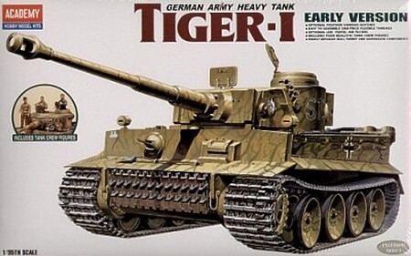 Academy Tiger I Exterior Mdl Plastic Model Military Vehicle Kit 1/35 #13264