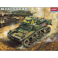 Academy M3A1 Stuart Light Tank Plastic Model Military Vehicle Kit 1/35 #13269