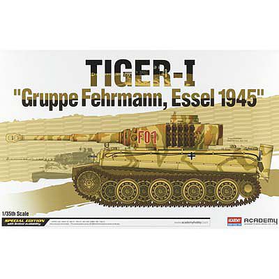Academy Tiger-I Gruppe Fehrmann Essel 1945 Plastic Model Military Vehicle Kit 1/35 Scale #13299