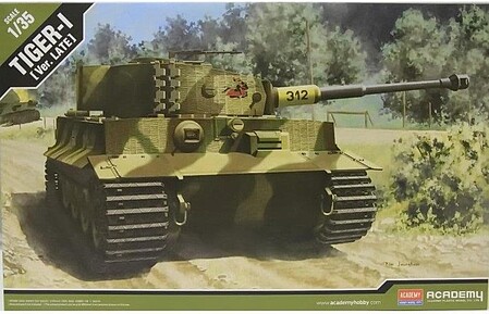 Academy Tiger-1 Late Version Plastic Model Military Vehicle Kit 1/35 Scale #13314