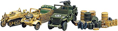 Academy WWII Ground Vehicle Set Plastic Model Military Vehicle Kit 1/72 Scale #13202