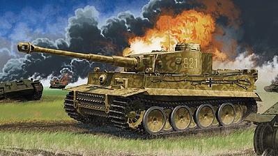 ACADEMY #13287 1/35 Plastic Model Kit German Tiger-I Ver.Mid Tank