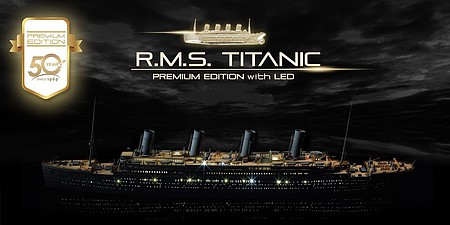 Academy RMS Titanic Ocean Liner LED wood deck, photo-etch Plastic Model Ship Kit 1/400 Scale #14226