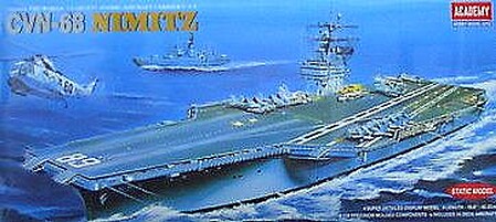 Academy USS Nimitz CVN-68 Plastic Model Aircraft Carrier Kit 1/800 Scale #1439