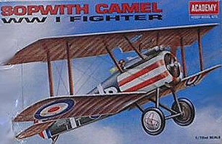 Academy Sopwith Camel WWI RAF Fighter Plastic Model Airplane Kit 1/72 Scale #1624