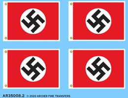 Archer 1/35 WWII German Flags Fabric Texture Applique Archer 1/35 WWII German Flags Fabric Texture Applique