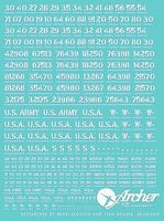 Archer US Vehicle Registration Codes (White) Plastic Model Vehicle Stencil 1/35 Scale #35020w Archer US Vehicle Registration Codes (White) Plastic Model Vehicle Stencil 1/35 Scale #35020w