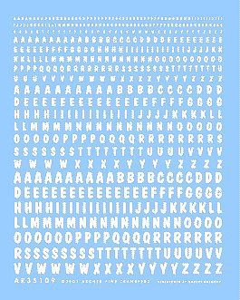 Archer Generic Lettering WWII Allied Vehicles Plastic Model Stencil #35109w