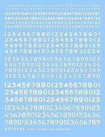 Archer Generic Numbers (White) Plastic Model Vehicle Stencil #35143w Archer Generic Numbers (White) Plastic Model Vehicle Stencil #35143w