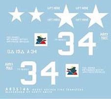 Archer US 6th AD M4A3E8 for Sherman Tank 15th Battalion Plastic Model Stencil 1/35 Scale #35146 Archer US 6th AD M4A3E8 for Sherman Tank 15th Battalion Plastic Model Stencil 1/35 Scale #35146