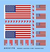 Archer American 50-Star Flags Plastic Model Vehicle Decal 1/35 Scale #35178 Archer American 50-Star Flags Plastic Model Vehicle Decal 1/35 Scale #35178