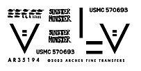 Archer 1st TKS USMC M1A1 Abrams Tank Iraq OIF Plastic Model Vehicle Stencil 1/35 Scale #35194