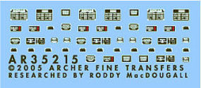 Archer German Interior Placards for SdKfz 250/251/11 Series Plastic Model Stenci 1/35 Scale #35215 Archer German Interior Placards for SdKfz 250/251/11 Series Plastic Model Stenci 1/35 Scale #35215