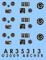 Archer Schwimmwagen, Kubelwagen, Lettenkrad Instruments & Placards Plastic Model Stenc 1/35 #35313 Archer Schwimmwagen, Kubelwagen, Lettenkrad Instruments & Placards Plastic Model Stenc 1/35 #35313