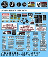 Archer M113 Instruments & Placards Plastic Model Vehicle Stencil 1/35 Scale #35356 Archer M113 Instruments & Placards Plastic Model Vehicle Stencil 1/35 Scale #35356