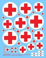 Archer German Ambulance Crosses & Uniform Patches Plastic Model Vehicle Decal 1/35 Scale #35381 Archer German Ambulance Crosses & Uniform Patches Plastic Model Vehicle Decal 1/35 Scale #35381