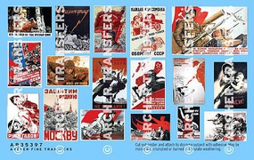 Archer Russian Propaganda Posters (17) Random Decal 1/35 Scale #35397 Archer Russian Propaganda Posters (17) Random Decal 1/35 Scale #35397