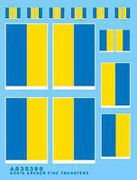 Ukrainian Flags Plastic Model Aircraft Decal 1/35 Scale #35398