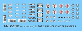 Archer Waterslide Decal- 1/35 M2/M3 halftrack Instruments & Placards