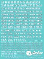 Archer US Vehicle Registration Codes Plastic Model Vehicle Stencil 1/72 Scale #72019 Archer US Vehicle Registration Codes Plastic Model Vehicle Stencil 1/72 Scale #72019