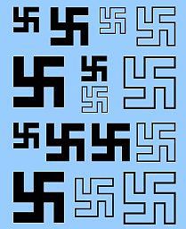 Archer Swastikas Early 5mm, 7.5mm, 10mm (Black) Plastic Model Vehicle Stencil 1/72 Scale #72197b