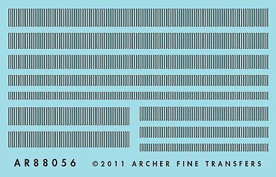 Archer Surface Details Railroad Louver Mix HO Scale Model Railroad Stencil #88056