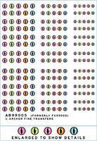 Archer Monster Eyeball Decals Slit Style Large Plastic Model Decal #99005 Archer Monster Eyeball Decals Slit Style Large Plastic Model Decal #99005
