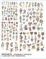 Archer Traditional Tattoos Plastic Model Stencil 1/32 Scale #99012 Archer Traditional Tattoos Plastic Model Stencil 1/32 Scale #99012