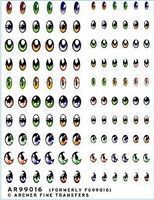 Archer Anime Eyes Large Plastic Model Decal 1/16 Scale #99016 Archer Anime Eyes Large Plastic Model Decal 1/16 Scale #99016