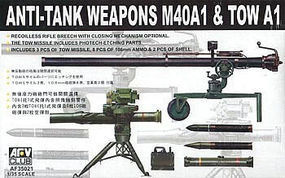 AFVClub Anti-Tank Weapons M40A1 & TOW A1 Plastic Model Military Diorama 1/35 Scale #35021 AFVClub Anti-Tank Weapons M40A1 & TOW A1 Plastic Model Military Diorama 1/35 Scale #35021