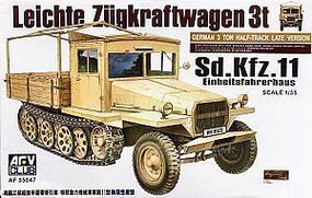 AFVClub SdKfz 11 3-Ton Halftrack Late Type w/Wood Cab Plastic Model Halftrack Kit 1/35 #35047