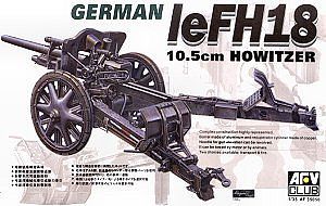 AFVClub German FH18 10.5cm Howitzer Gun Plastic Model Military Diorama 1/35 Scale #35050