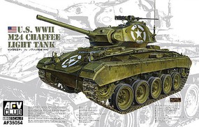 AFVClub US M24 Chaffe Light Tank Plastic Model Military Vehicle Kit 1/35 Scale #35054