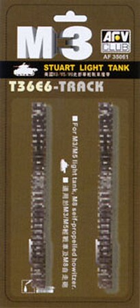 AFVClub T36E6 Rubber Tracks for M3/5/8 Tanks Plastic Model Tank Tracks 1/35 Scale #35061