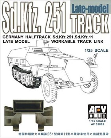 AFVClub SdKfz 251/SdKfz 11 Late Model Workable Track Links Plastic ...