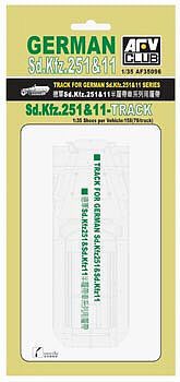 AFVClub German SdKfz 251 & 11 Track (pr) Plastic Model Tank Tracks 1/35 Scale #35096