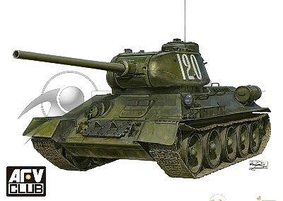 AFVClub T34/85 Mod 1944/45 No.1 Full Interior Tank Plastic Model Tank Kit 1/35 Scale #35145