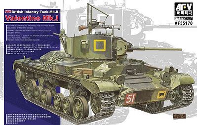 AFVClub British Mk III Valentine MK I Tank Plastic Model Tank Kit 1/35 Scale #35178