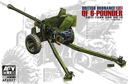 AFVClub British Mk 4 6 Pdr Anti Tank Gun Plastic Model Artillery Kit 1