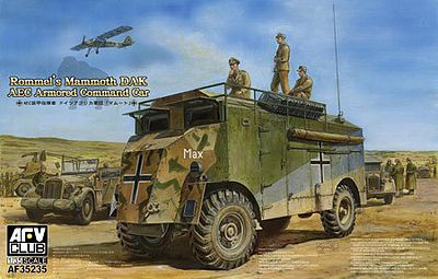 AFVClub Rommels Mammoth DAK AEC Armored Command Car Plastic Model Military Vehicle Kit 1/35 #35235