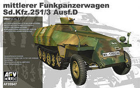 AFVClub Mittlere Funkpanzerwagen SdKfz 251/3 Ausf D Plastic Model Halftrack Kit 1/35 Scale #35s47