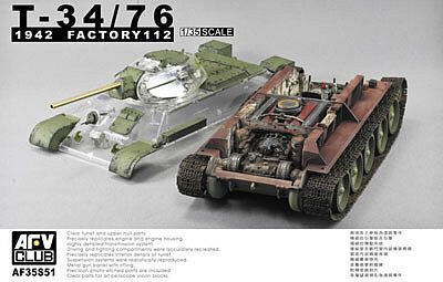 Afvclub T34 76 Mod 1942 No 112 Full Interior Tank W Clear Turret