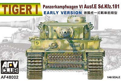 AFVClub Tiger I PzKpfw VI Ausf E SdKfz 181 Early Tank Plastic Model Tank Kit 1/48 #48002