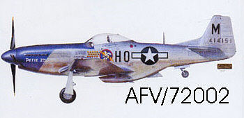 AFVClub P-51D MUSTANG Plastic Model Airplane Kit 1/72 Scale #72002