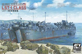 AFVClub WWII USN Type 2 LST1 Class Tank Landing Ship Plastic Model Military Ship Kit 1/350 #73515