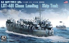 AFVClub USN LST491 Class Type 2 Landing Ship Tank Plastic Model Military Ship 1/350 Scale #73519