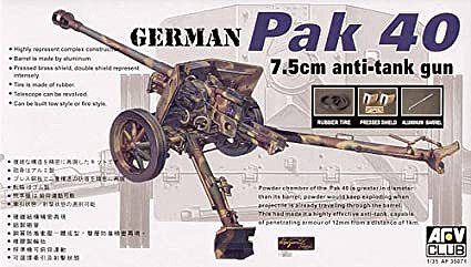 AFVClub German Pak 40 7.5cm Plastic Model Military Diorama Kit 1/35 Scale #af35071