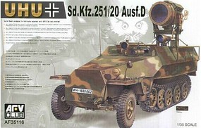 AFVClub Sd.Kfz.251/20 Ausf.D UHU Plastic Model Military Vehicle Kit 1/35 Scale #af35116