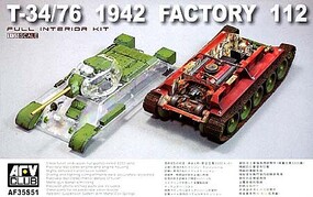 AFVClub Russian T-34/76 Tank 1942 Plastic Model Military Vehicle Kit 1/35 Scale #af35s51
